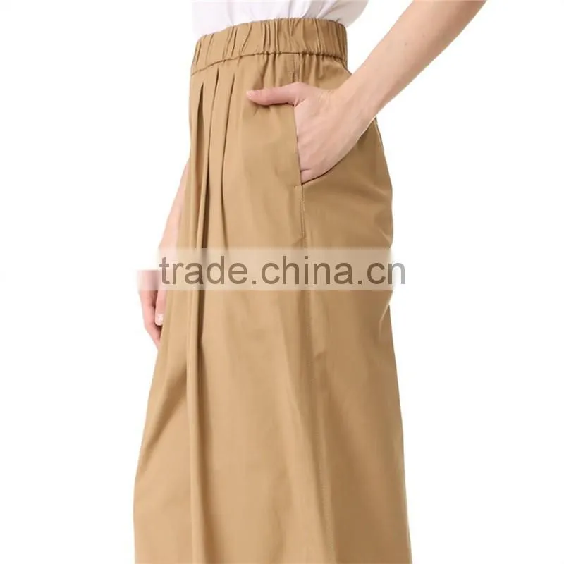 Puls size xxxl polished shirting side tie khaki cropped pants