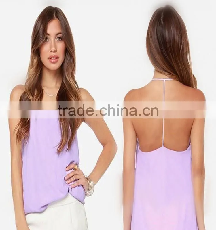 new design womens tank top/ sexy singlet for women/ tank top in bulk clothing