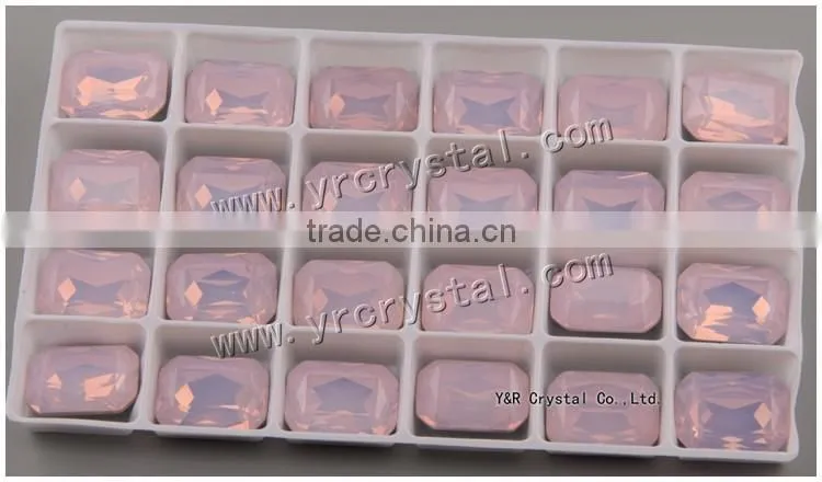 Rose water opal crystal beads octagon glass stones for jewelry beads accesories