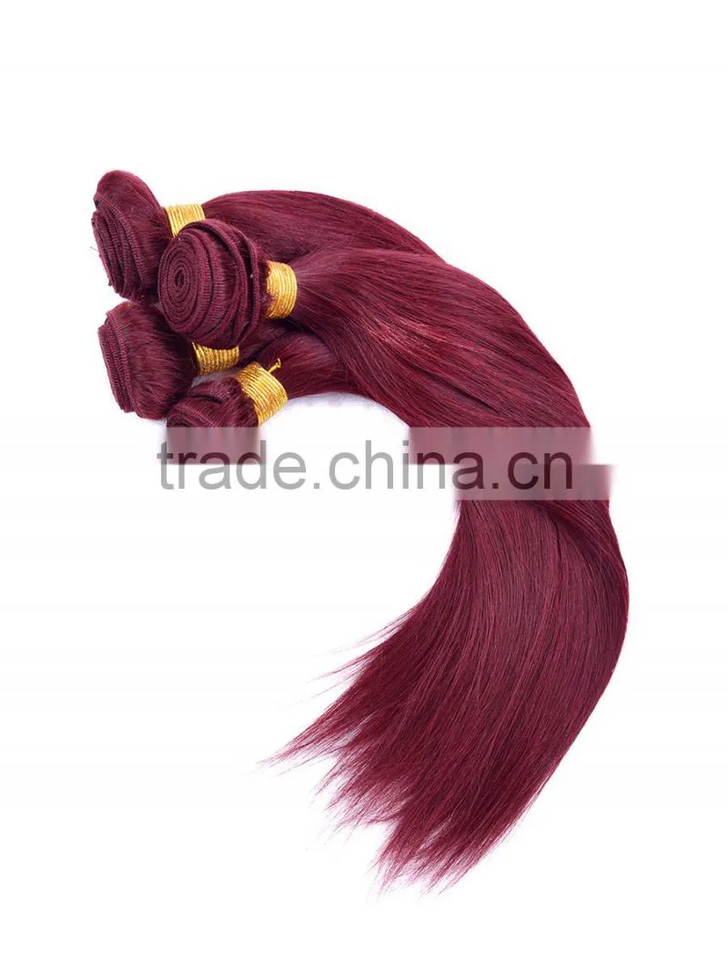 99j# Straight Wave Grade AAA Virgin Hair Brazilian Hair Sew in Weaves