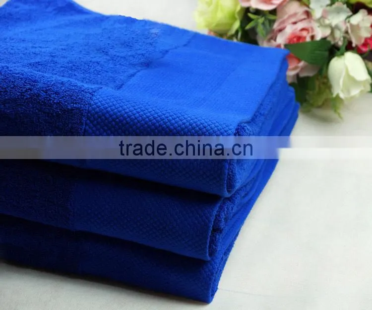 High quality satin border 100% cotton hotel beach towel