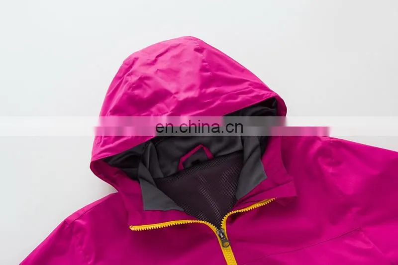 Custom unisex waterproof hooded jacket windbreaker jacket
