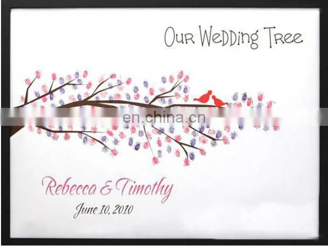 Grapevine Fingerprint Signature Canvas Painting Attendance album Wedding decorations