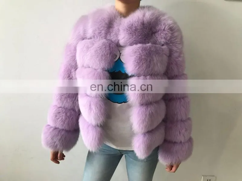 2017 genuine fox fur jacket outwear fur garment