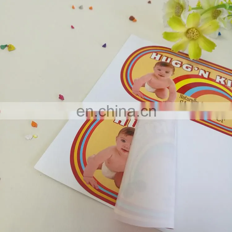 Customized cheaper price Piece cutting sticker /custom logo self adhesive sticker for kids baby products