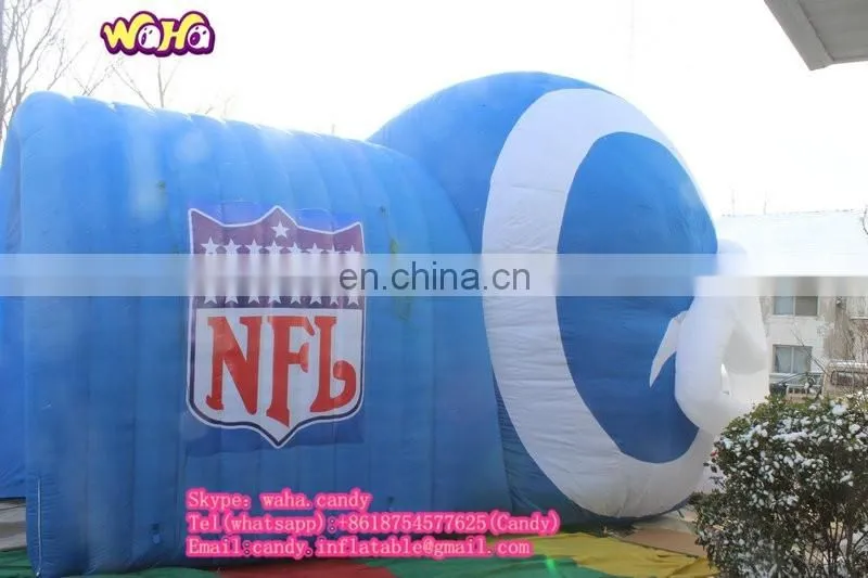 New design inflatable football helmet tunnel for advertising / promotion C-190