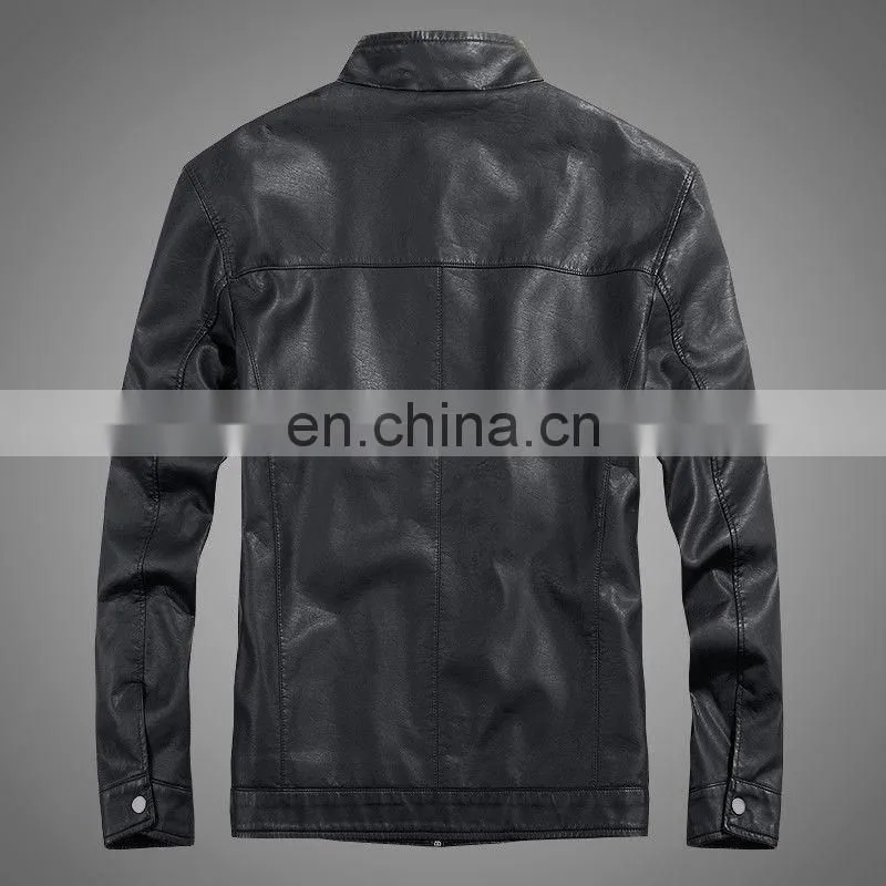 HOT BALCK MEN'S Lamb Skin leather classic jacket Coat
