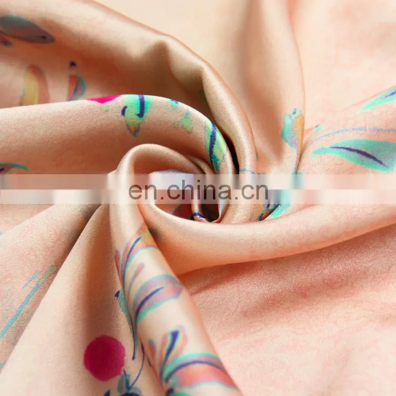 Red peony 100% pure silk women scarf