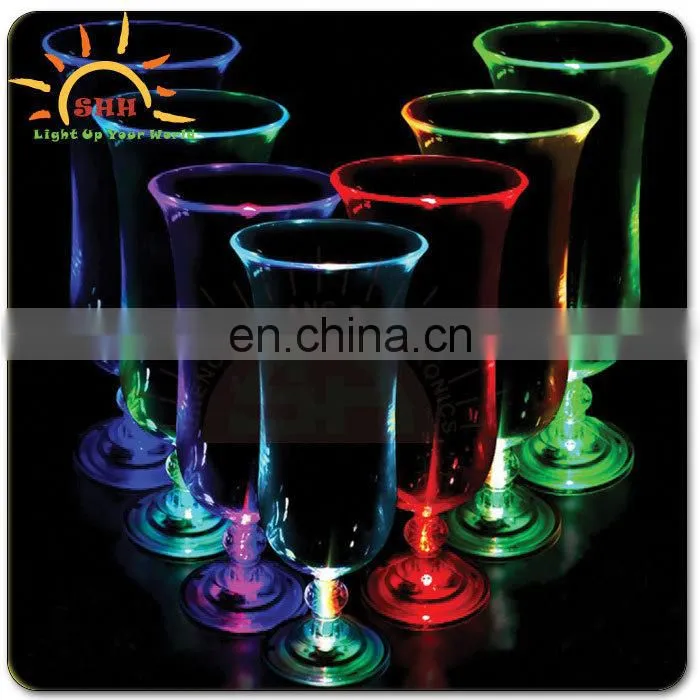 bar accessary decorating idea led hurricane glass plastic for party