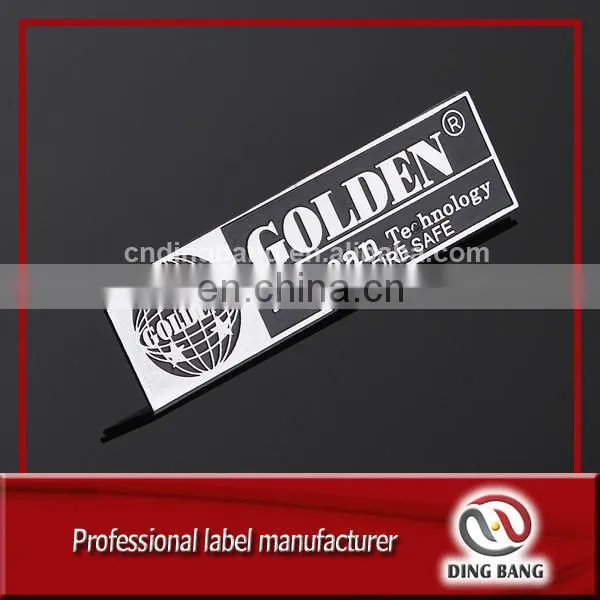 Wholesale High Quality Packaging & Printing Type Strong Adhesive Use Custom Text Printed Metal Nameplate