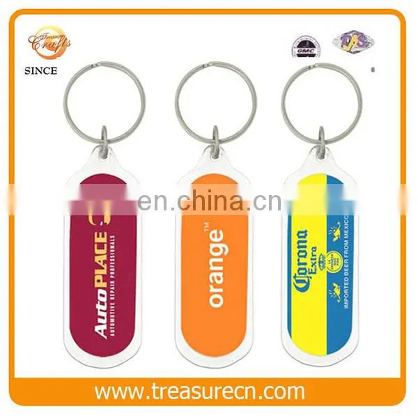 Custom Floating Good Blank Acrylic Plastic Photo Insert Keychain