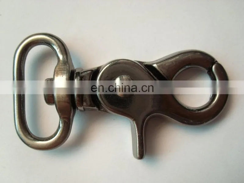 Custom logo/size/color metal snap hook gold snap metal keychain