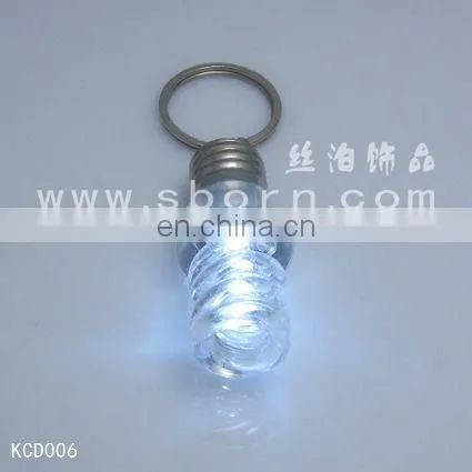 Mini LED Rainbow Colorful Flash light Bulb Keychain