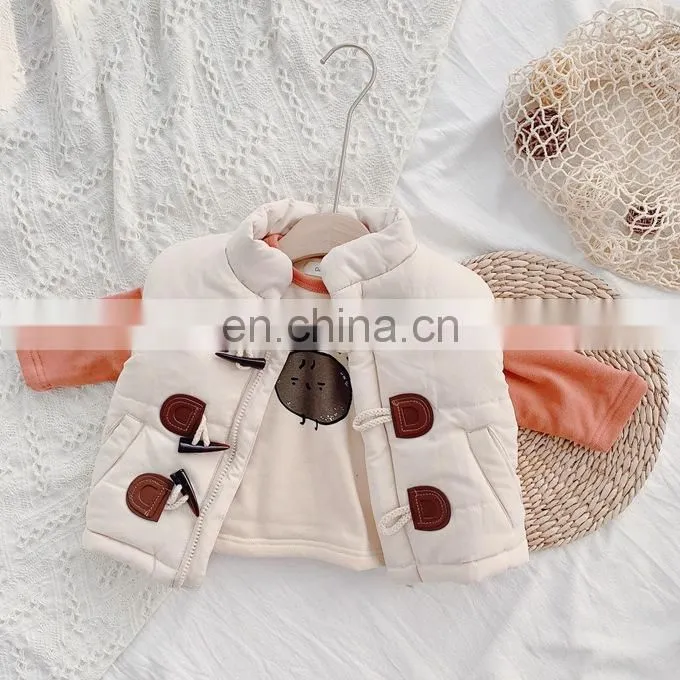 Korean fashion stand collar kids winter Cute thicken waistcoats 2020