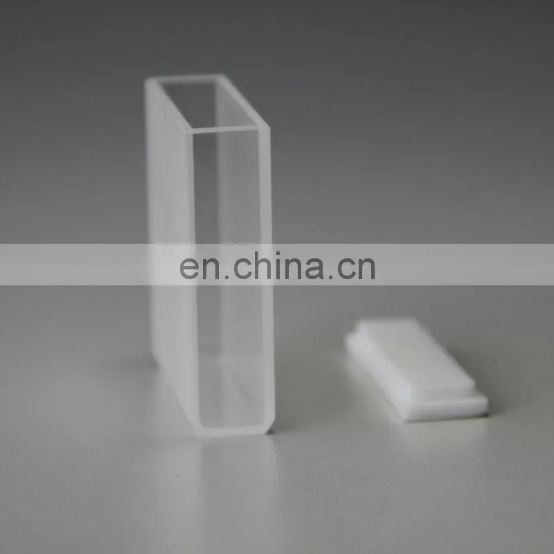 IR Quartz Glass Popular Q-107 Standard cuvettes with lid and with round bottom