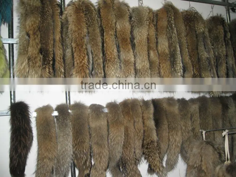 Natural raccoon dog fur wholesale