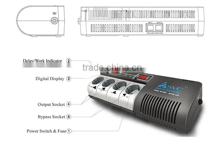 Energy Saving RJ45/11 CPU Control Voltage Stabilizer