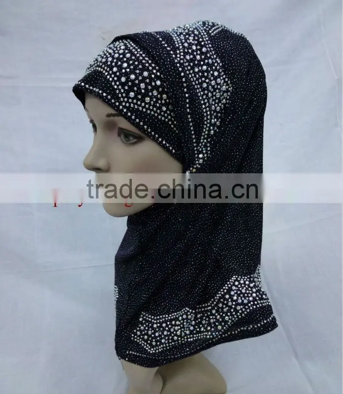 A475 Popular beaded 2pcs hijabs al amira