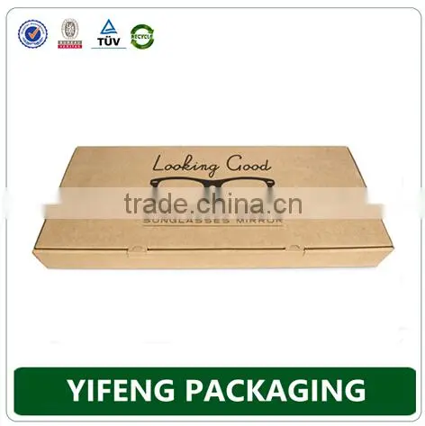 Custom plain kraft Brown paper packaging sunglasses box