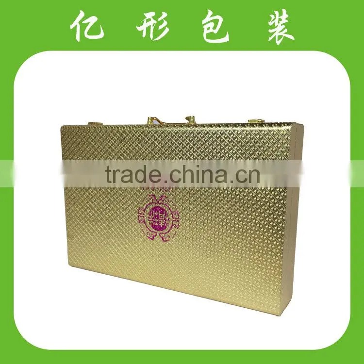 2015 Luxury Automatic Girls Cosmetic box Hand Made Leather Jewellery Box