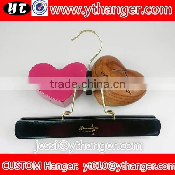 YY0456 custom brand logo hair extension hanger wigs wooden hanger