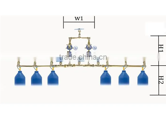Gas manifold Gas Cylinder Manifold With Oxygen Cylinder For Cutting