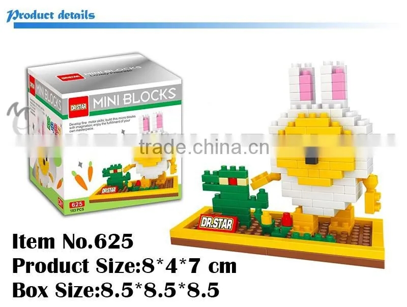 Mini Qute DR.STAR kawaii 6 styles korea expression package plastic building block cartoon model education educational toy