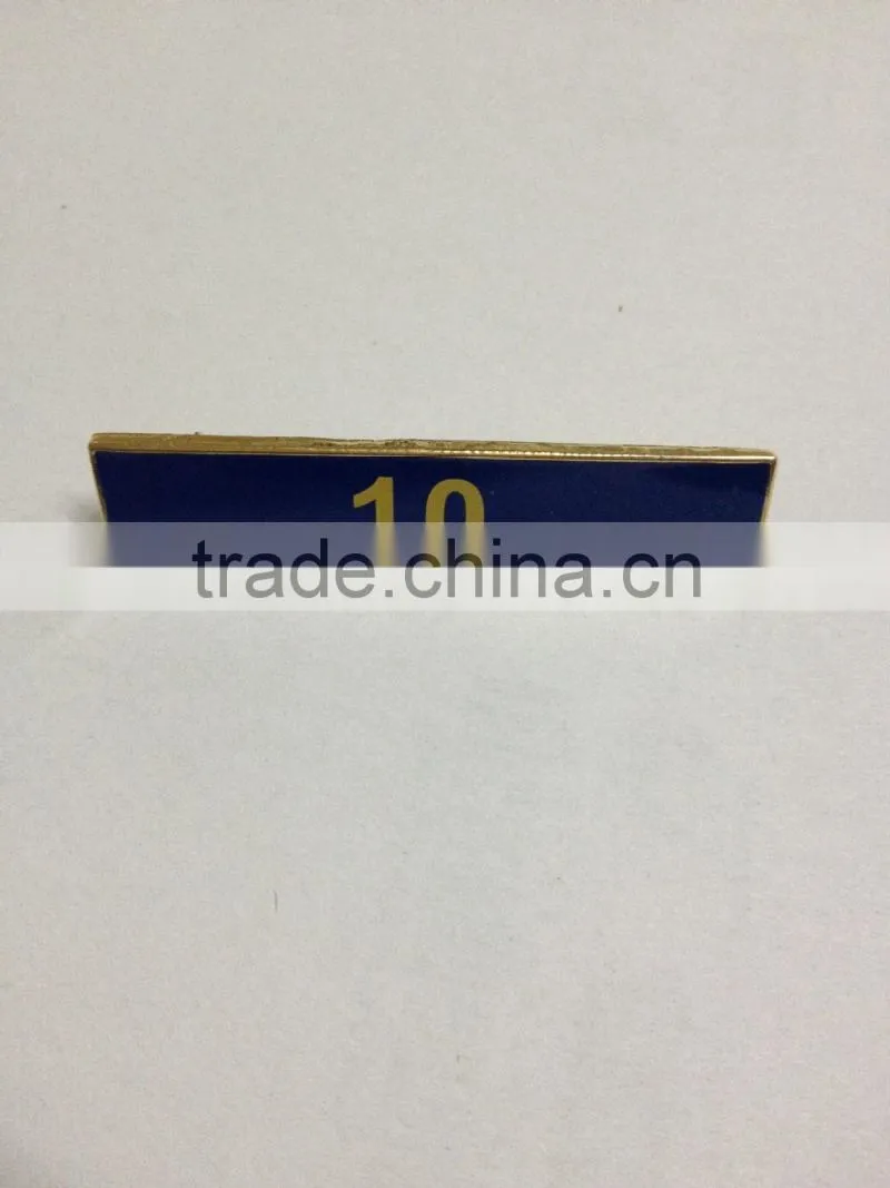 custom simplicity numberal iron lapel pin
