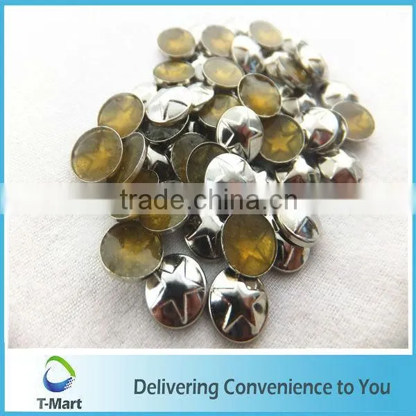 skull metal hotfix copper studs
