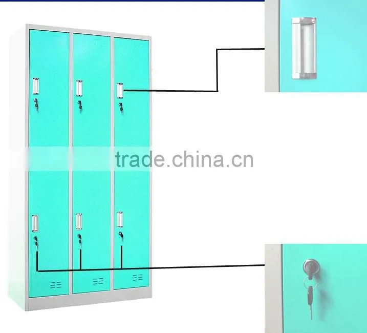 Modern Fashion colorful staff Dormitory steel locker of luo yang