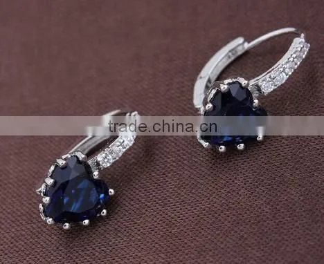 fashion earring Real Platinum Plated Luxury Hoop Earring Zircon Fashion earrings