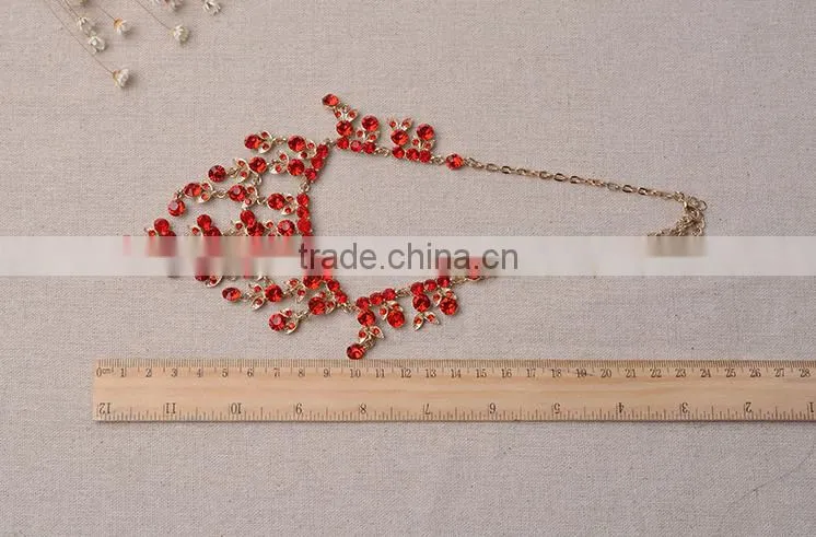 National Wind Jewelry Design Vintage Crystal Tassel Jewelry Set