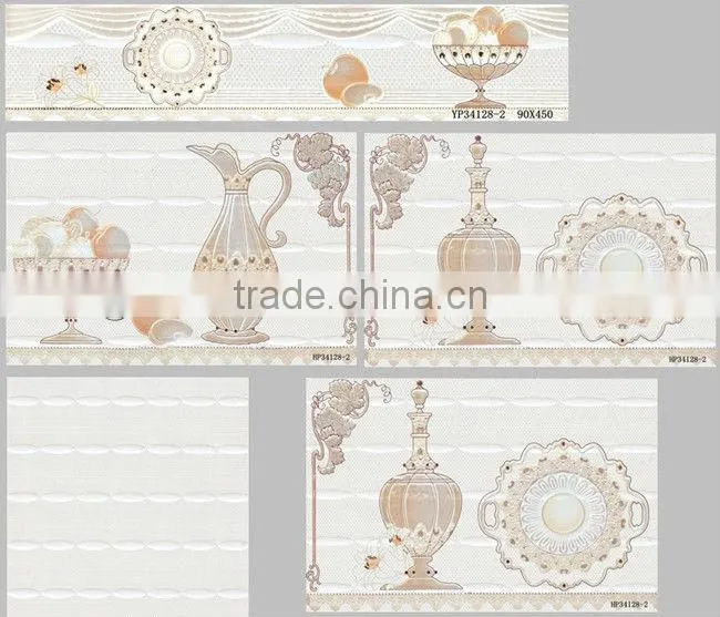 Flower design border tiles