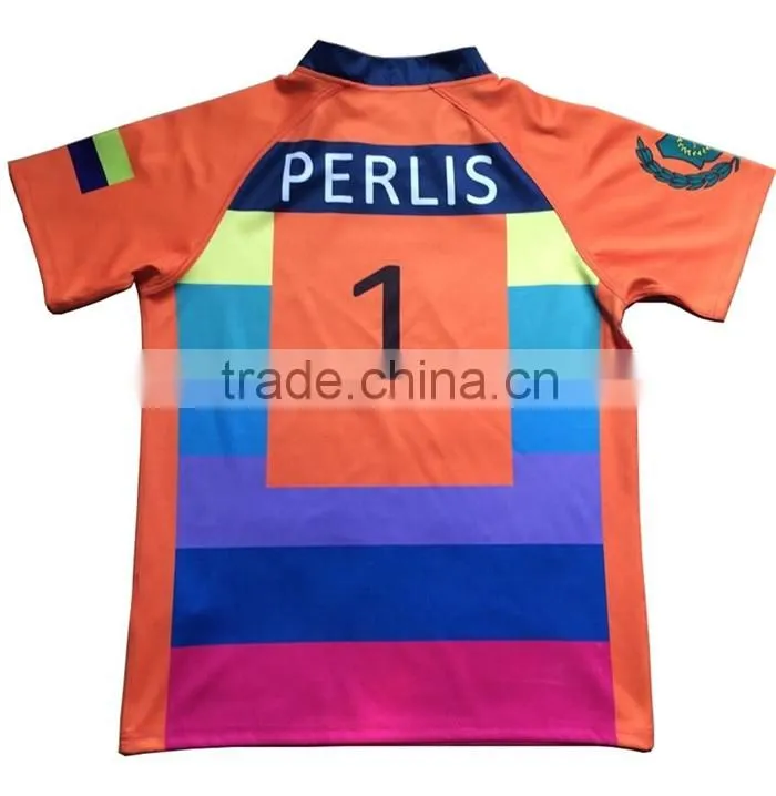 latest short sleeve rugby jersey sublimation cheap custom rugby jersey