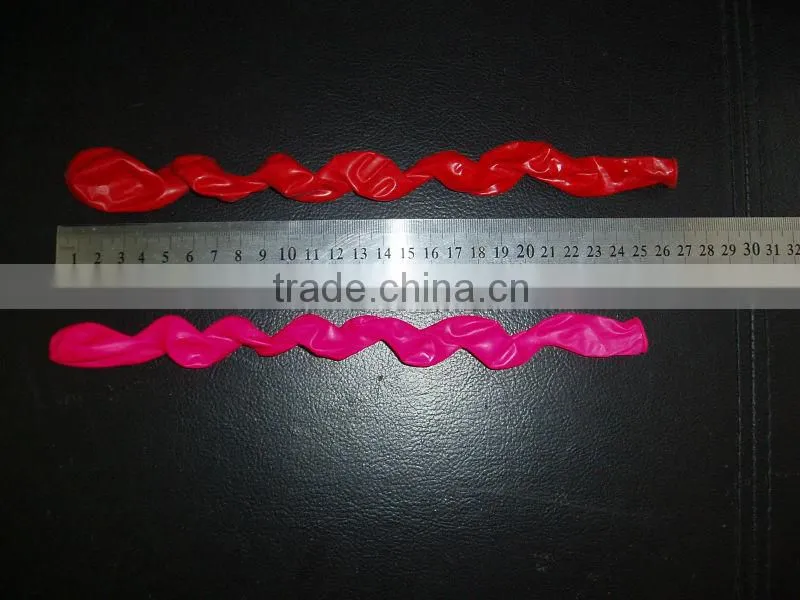 Screw shape latex ballons