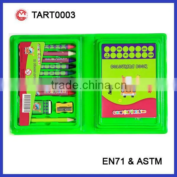 COLOR CRAYON SET WITH COLORING BOOK