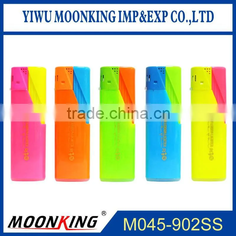 five solid color custom logo print plastic refillable electric wind proof cigar lighter