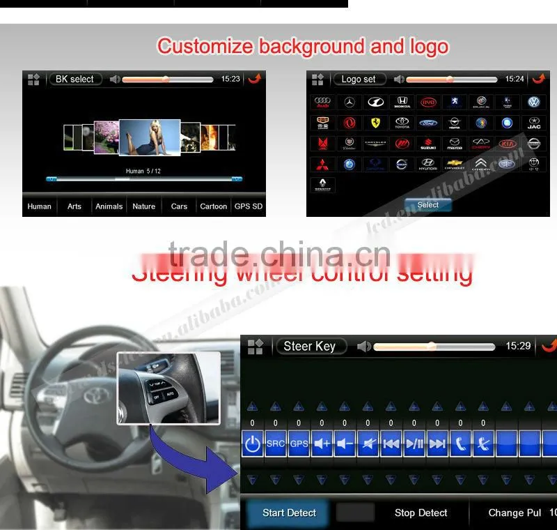 6.2 inch HD touch screen 2011 Buick Excelle car DVD GPS with IPOD,games,digital TV available