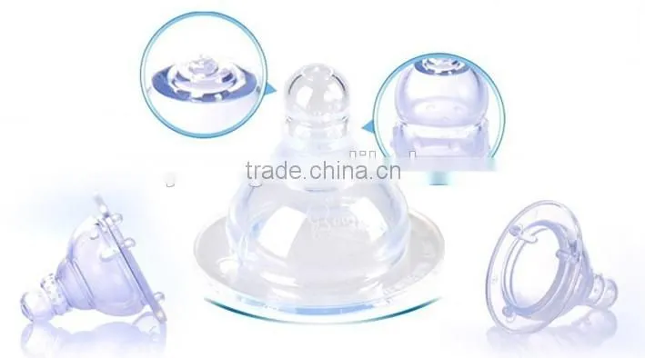 Raindrops * Hot Design 240ml Liquid Silicon Baby Bottle with Straw and handle