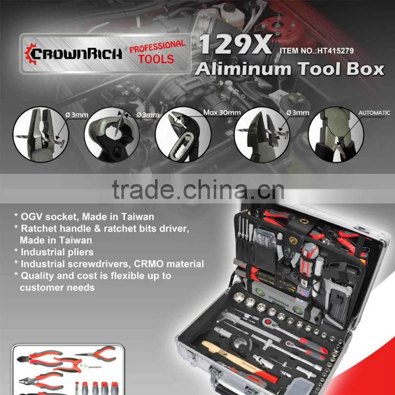 129Pcs Tool Set ratchet ring spanner ratchet ring spanner
