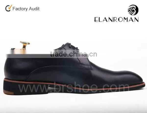Fashionable classic Black color leather handmade shoe