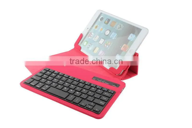 leather case cover with wireless bluetooth keyboard for tablet PC 7'' inch 8 inch