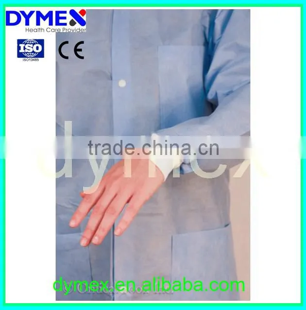 Nonwoven Fabric High Quality Disposable Keen Length Lab Coats