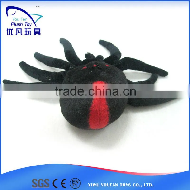 Sate and cute kids souvenir 100% pp stuffed animal /plush soft Black widow spider animal baby toys
