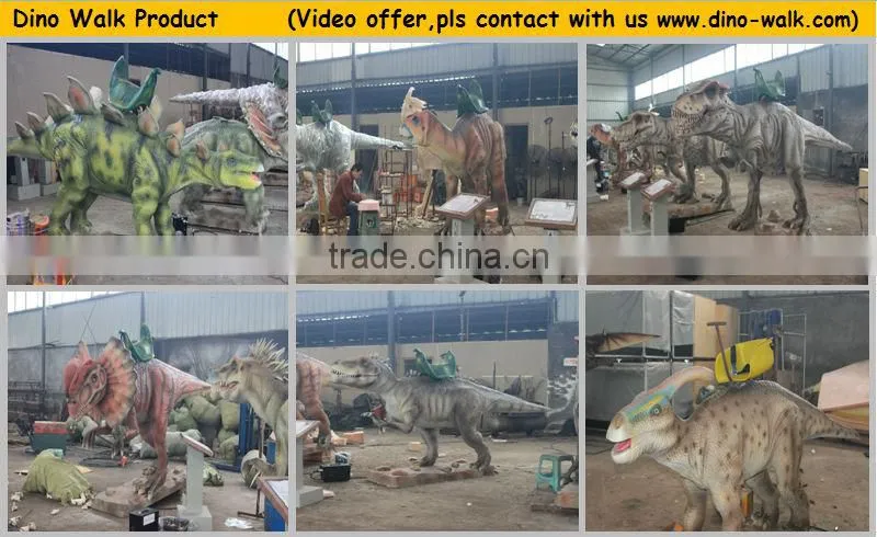 Amusement park outdoor mini dinosaur ride