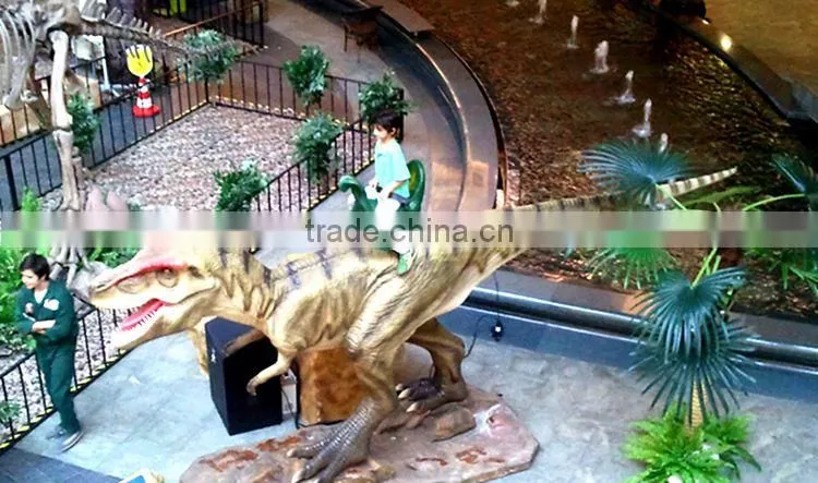 Dinosaur Park Amusement Emulation Realistic Animatronic Riding Dinosaur