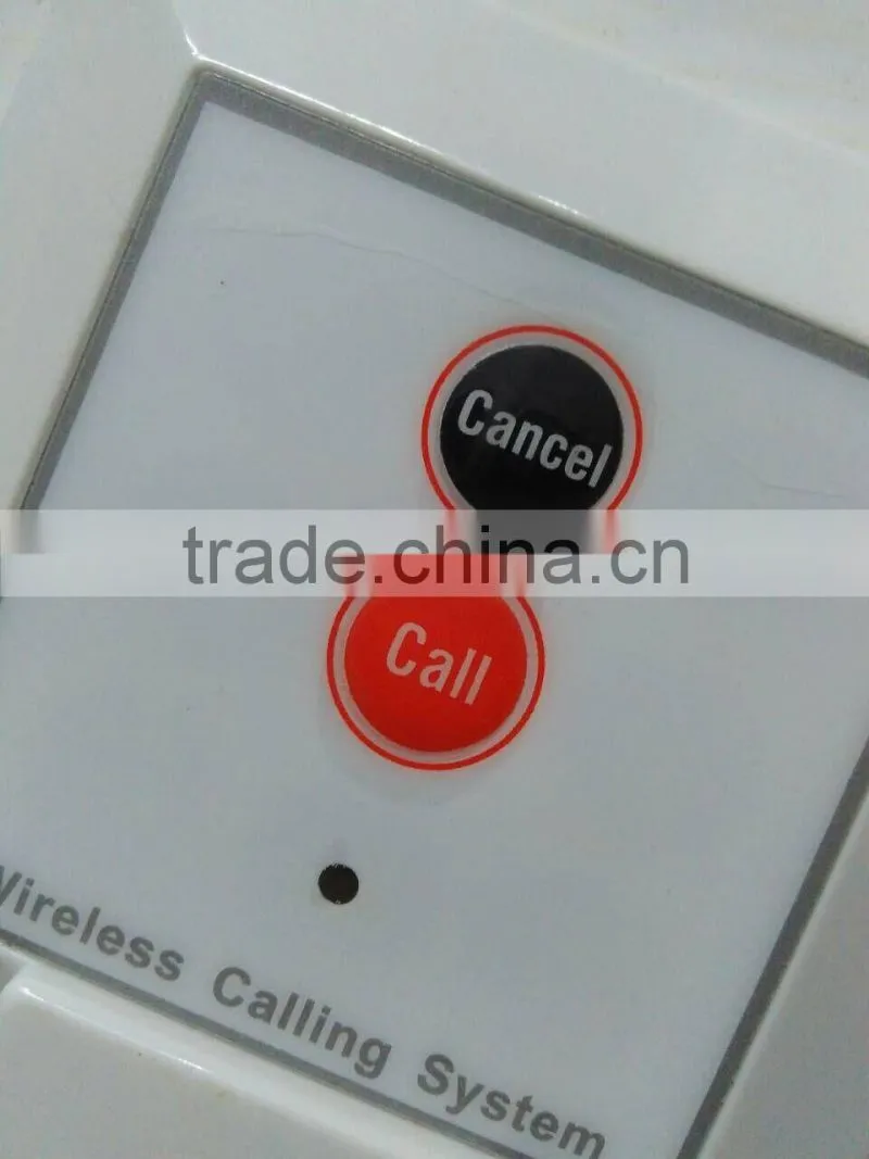 Wireless Nursing Call bell System for elderly home clinic hospital emergency center Push button with indicator light