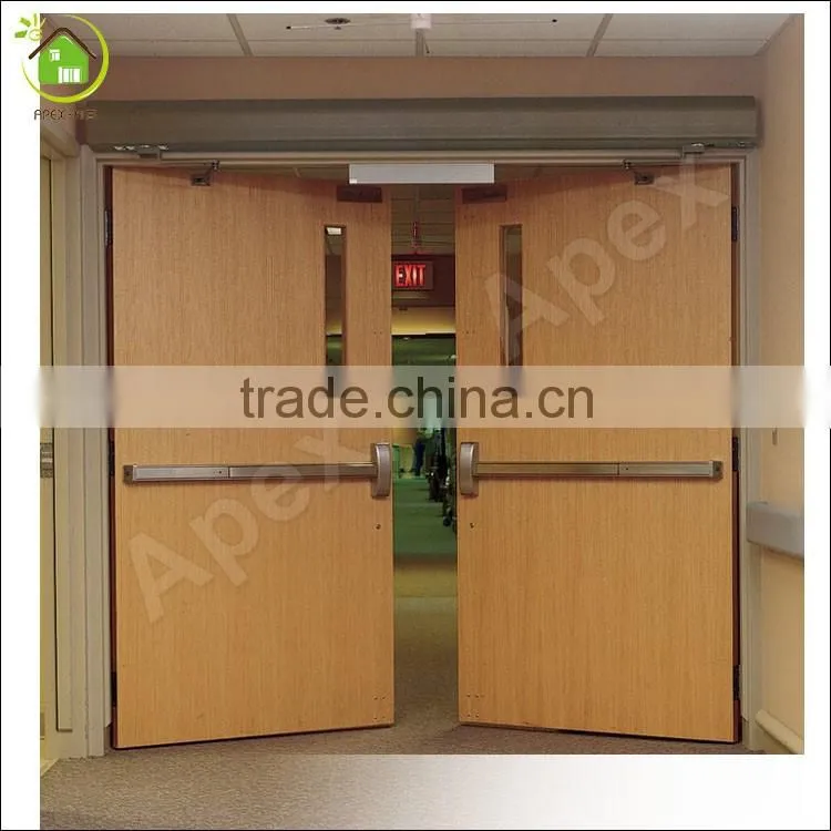 Solid Wood/ wood composite door glass fire door garage fire door
