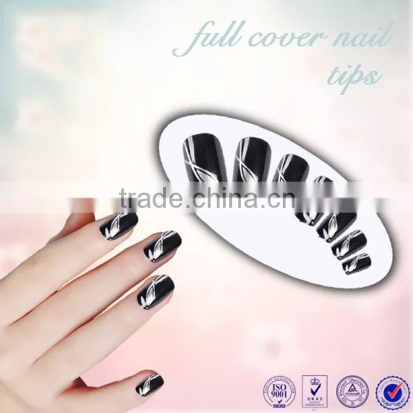 Beautdy product flower design color ABS artificial nail tips full cover color christmas false fingernail art tips