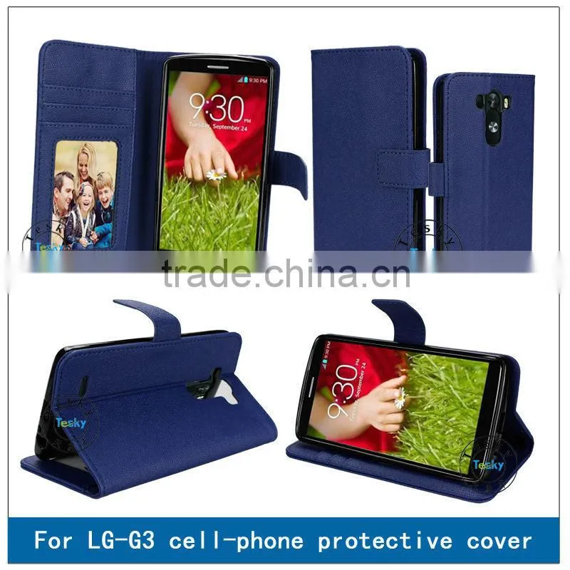 MODEST LUXURY SHOCKPROOF POCKET COVER CASE FOR LG G3,NAVY BLUE PROTECTIVE COVER